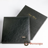 Albonny AML-2732-40-B фотоальбом кожаный в подарочной коробке черный 40 белых страниц
