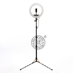 QZSD Q14+186 KIT BLACK кольцевой свет со стойкой черный