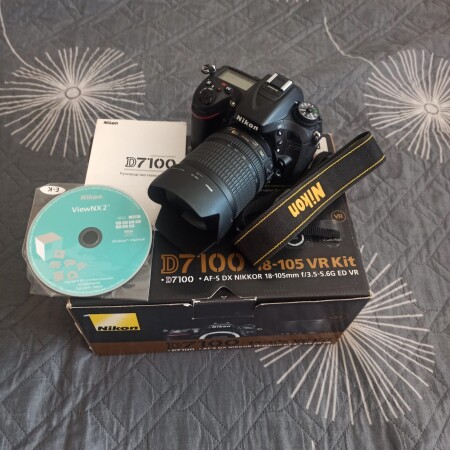 Зеркальный фотоаппарат nikon d7100 kit 18-105