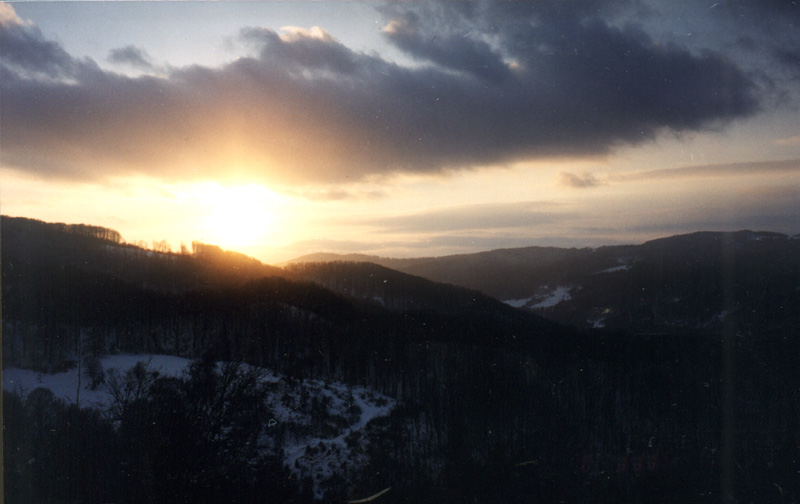 Закат в Карпатах