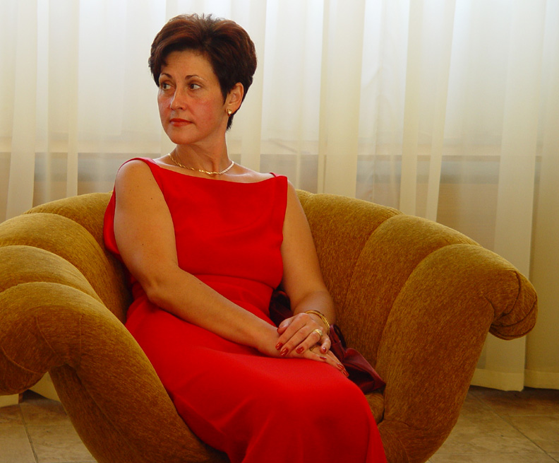 Lady in red