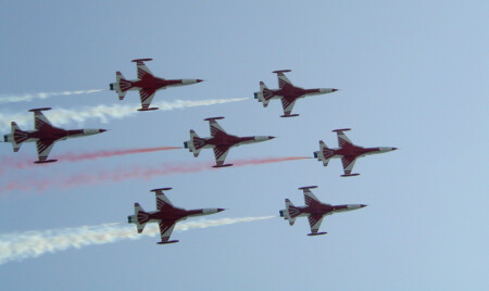 С борта F16