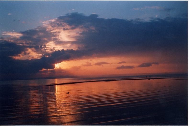 закат на море