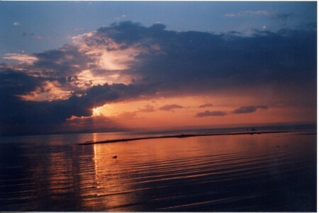 закат на море