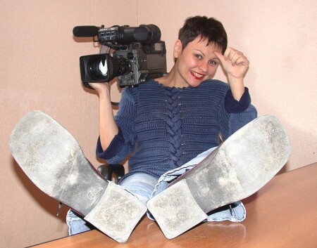 Фотодуэль на объективах крупным планом, последний выстрел