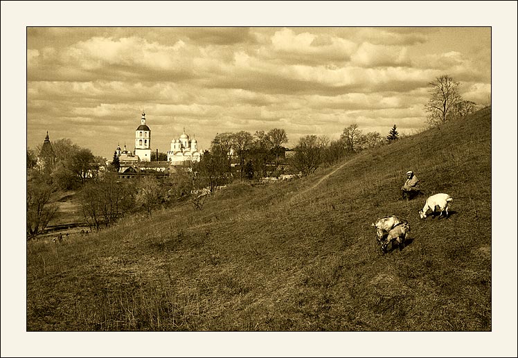 В окрестностях Боровска (сепия)