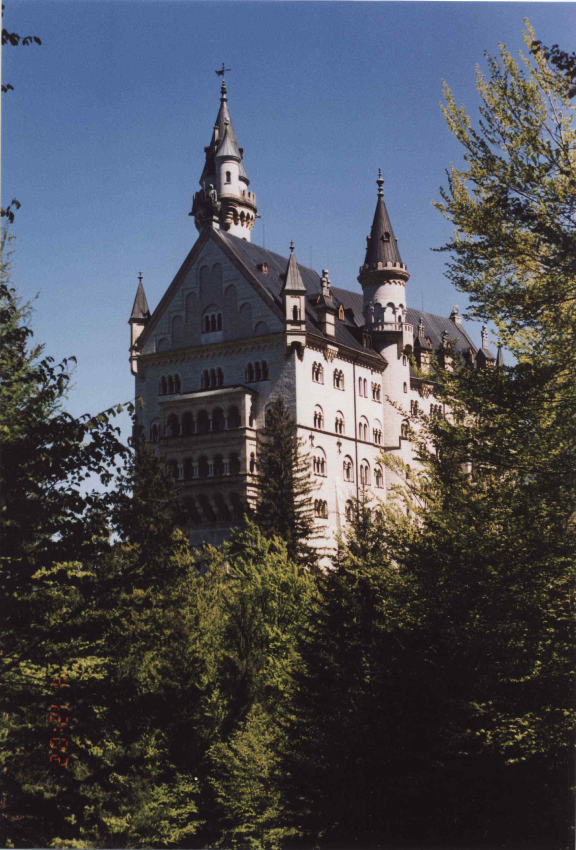 Вид на замок Neuschwanstein (Бавария)