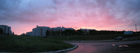 багровый закат