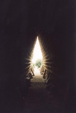 Out the dark, into the light.