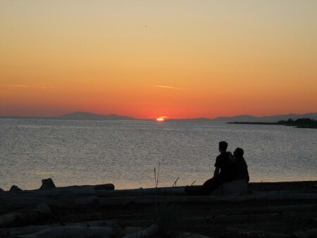 На закате...