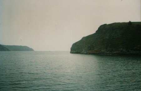 Взгляд с парома хмурым утром