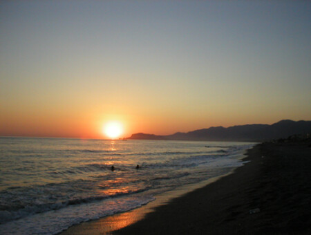 Закат над морем