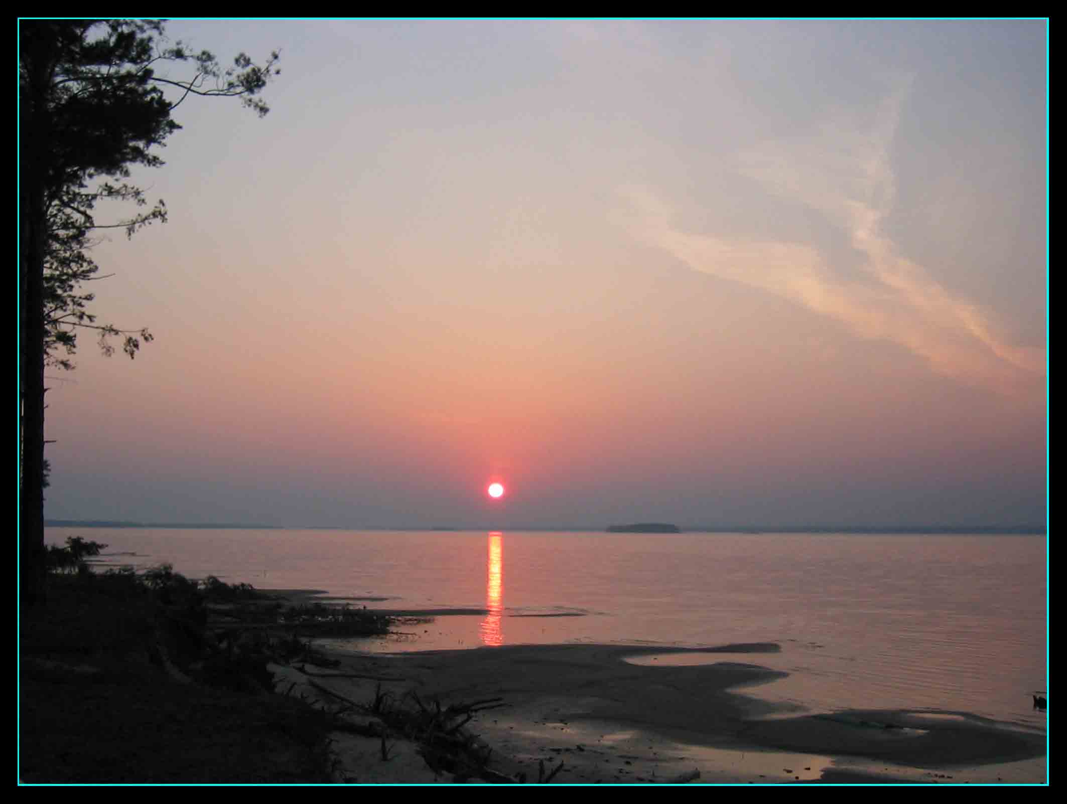 Осенний вечер на Обском море.