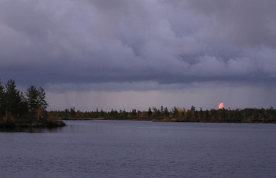 Луна под дождем...