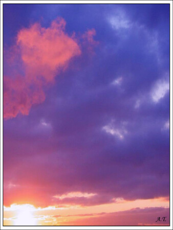 небо... закат...