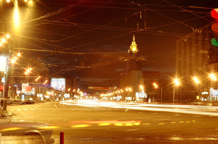 Хрестоматийная ночная Москва