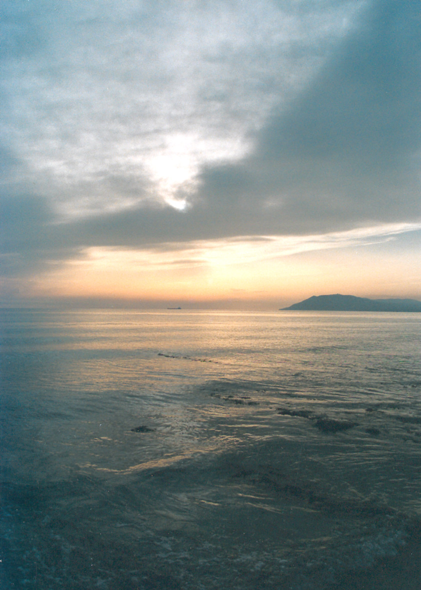 закат на черном море