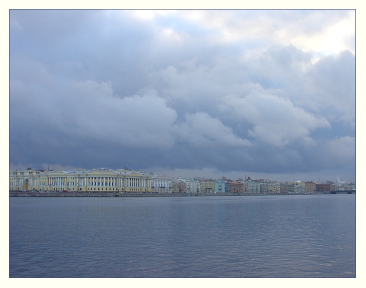 Петербург. Путь циклона над Невой