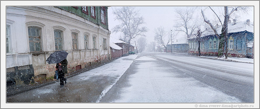 Майский снег в Ельце (панорама)