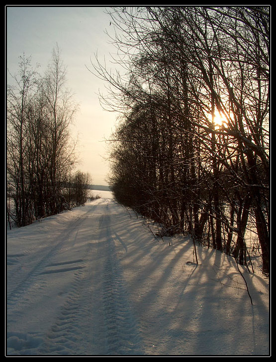 На закат