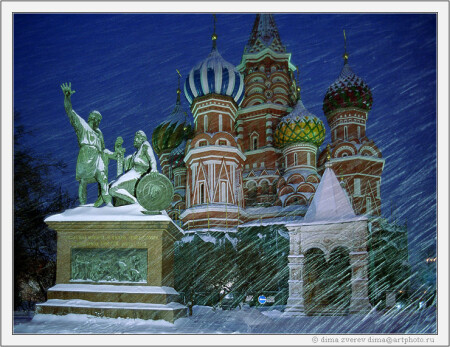 Минин и Пожарский под снегом