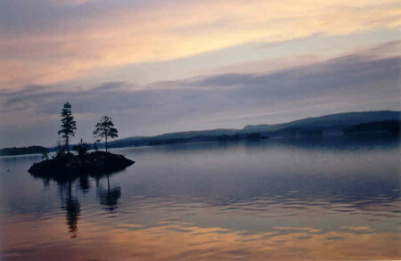 Белые ночи на Иовском вдхр. (Карелия)