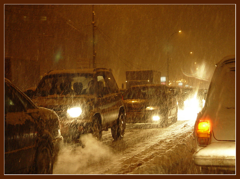Москва.Снег.Пробки:-(((