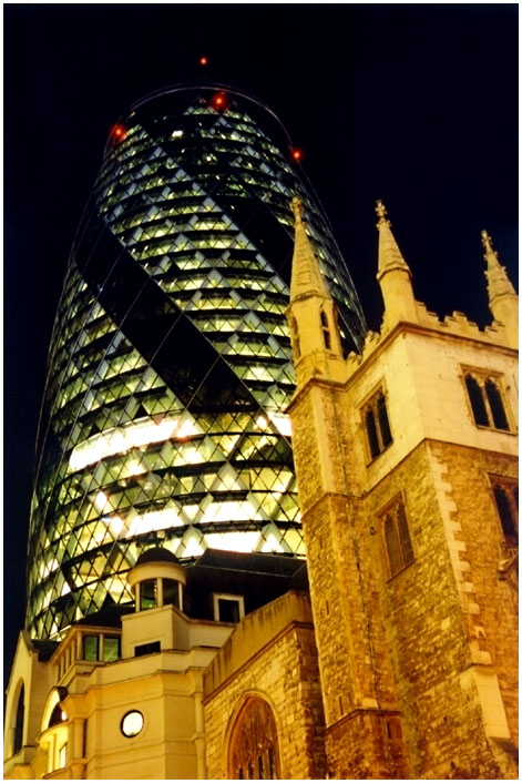 ... old city, new buildings ...