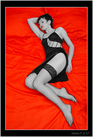 B&W on Red
