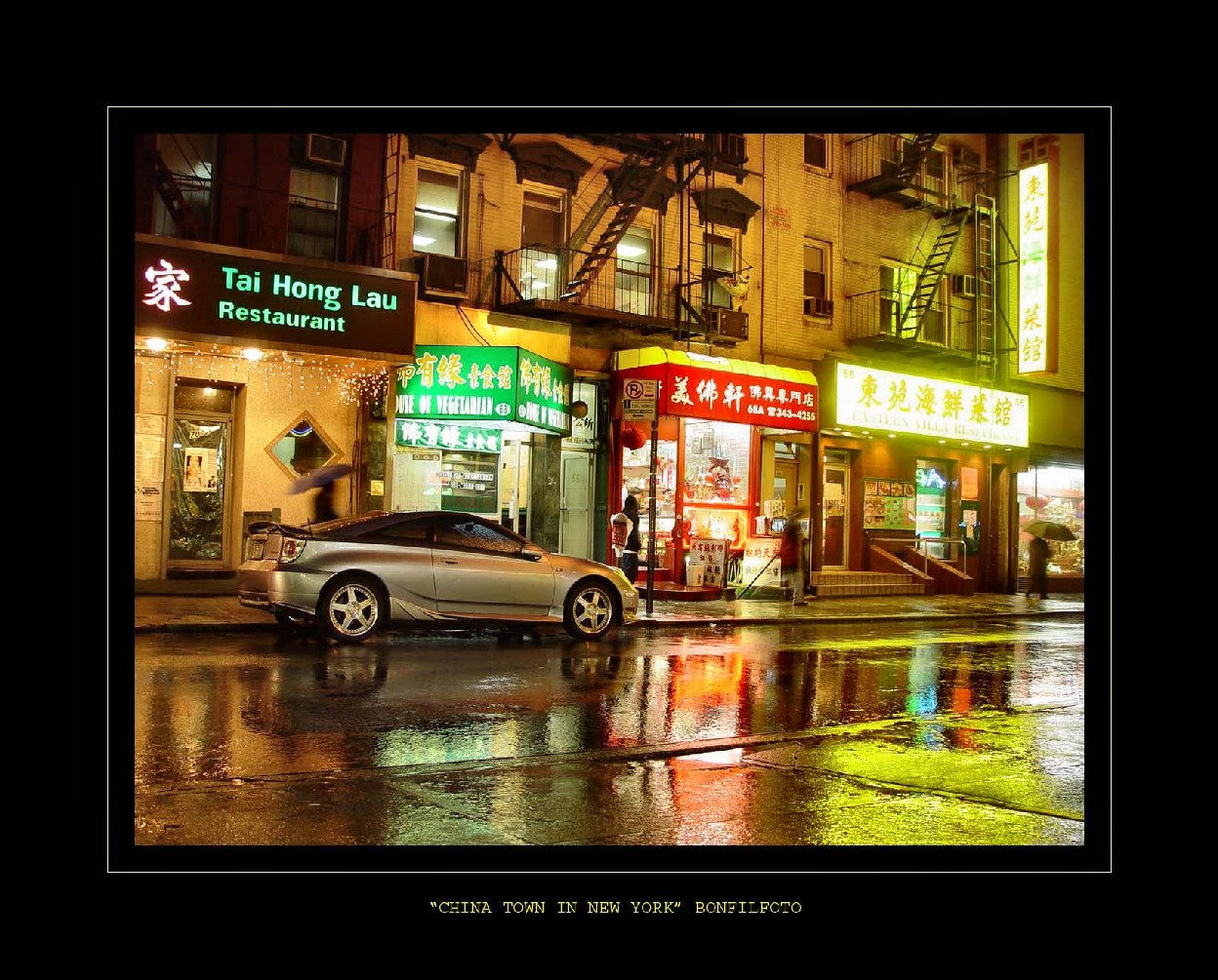 МОКРЫЙ ЧАЙНА ТАУН НОЧЬЮ /NEW YORK/