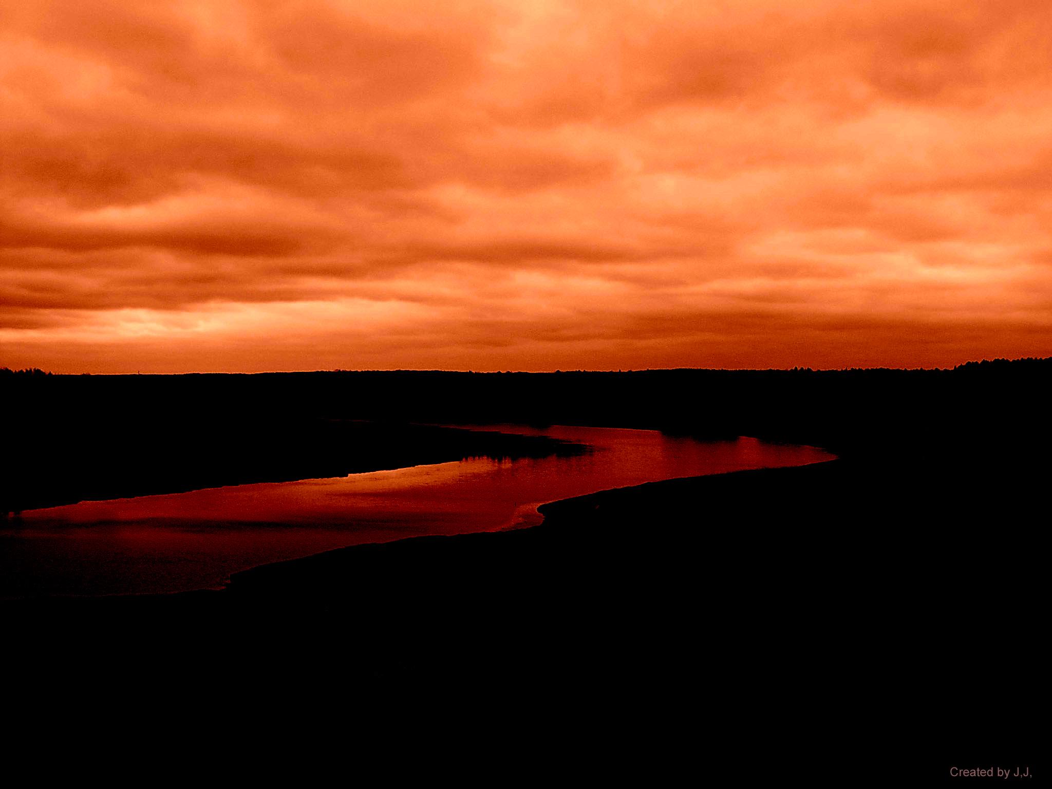 Закат,река и тишина.(SUNSET)