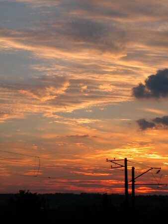 Закат застал в пути...