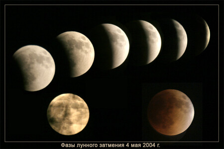 Фазы лунного затмения 4 мая 2004