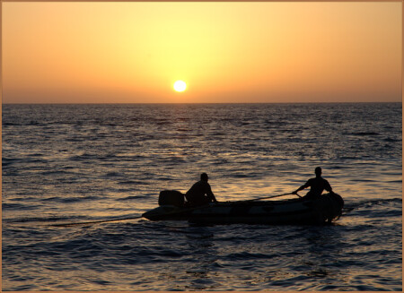 Теплый закат на Красном море
