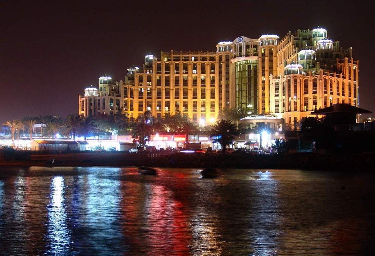  Eilat. Ночной &quot; Hilton&quot;.
