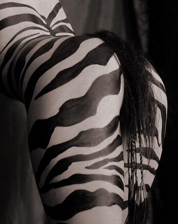 woman as zebra 3