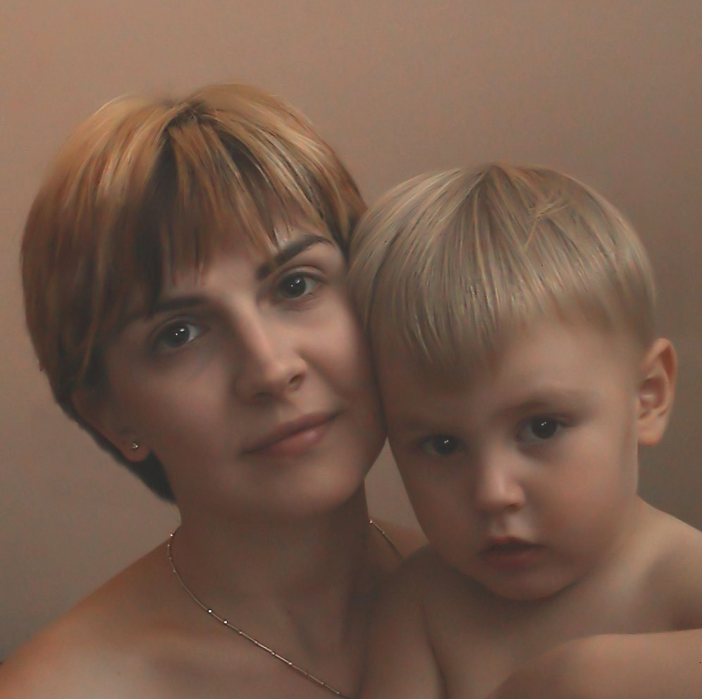 С мамой 