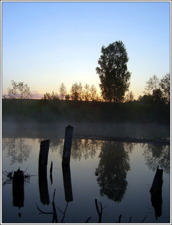 На рыбалке встречая рассвет...