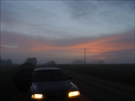 туман утренний.