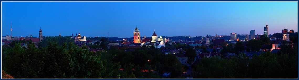 Ночная панорама Вильнюса