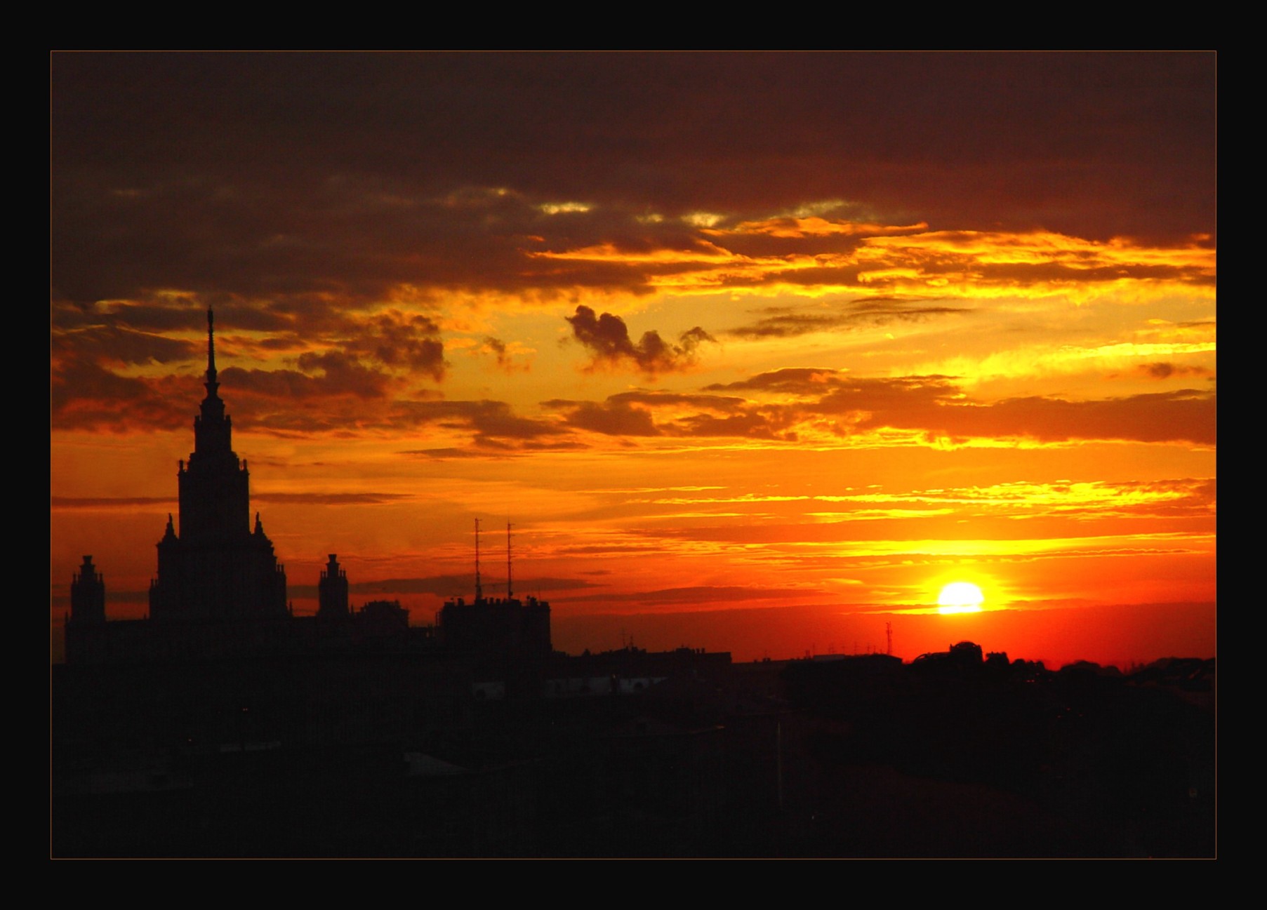 Sunset in red