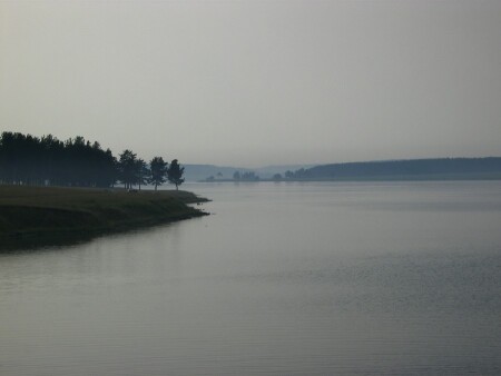 Утро, река, дымка...