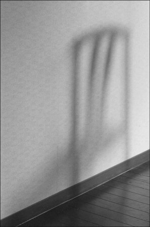 тень под вечер на стене