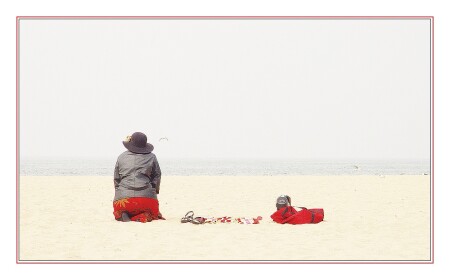 Red on sand