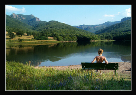 Girl in the mountain