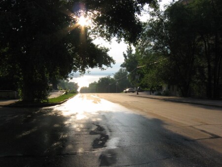 дорога после дождя