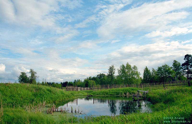Прудок. Сельский пейзаж