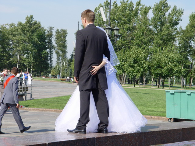 Обратная сторона свадебного фото