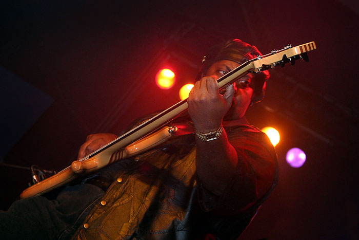 Bass between eyes