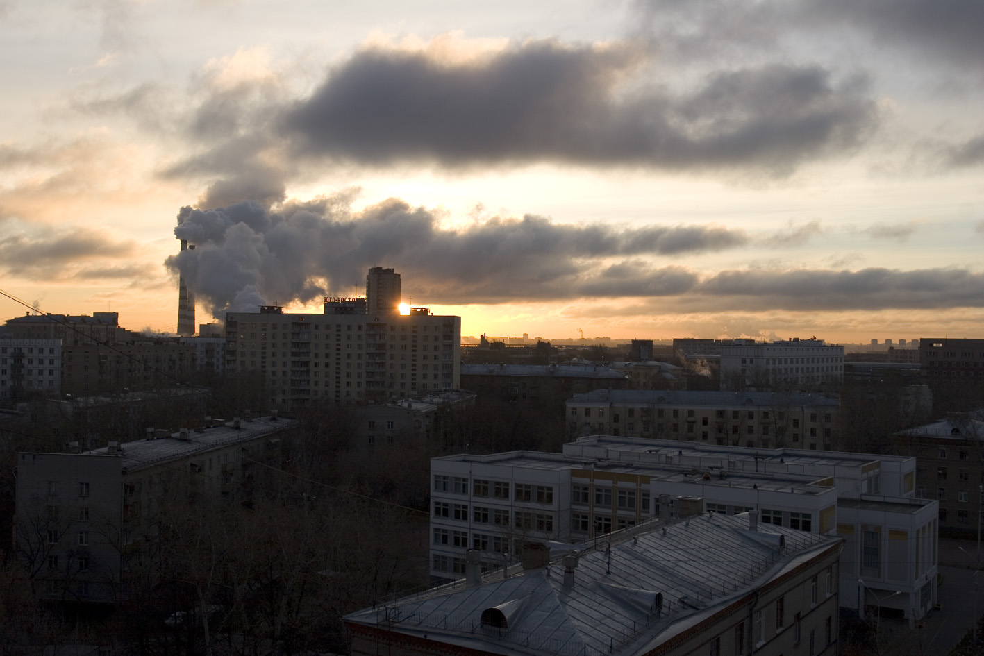 Рассвет в городе